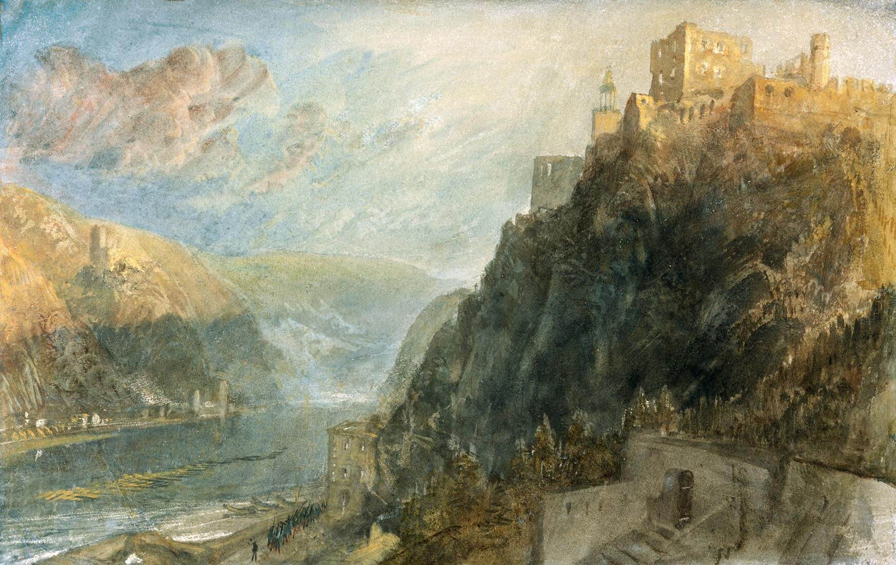 William Turner - Standort 10: Blick in das Rheintal und auf Burg Rheinfels