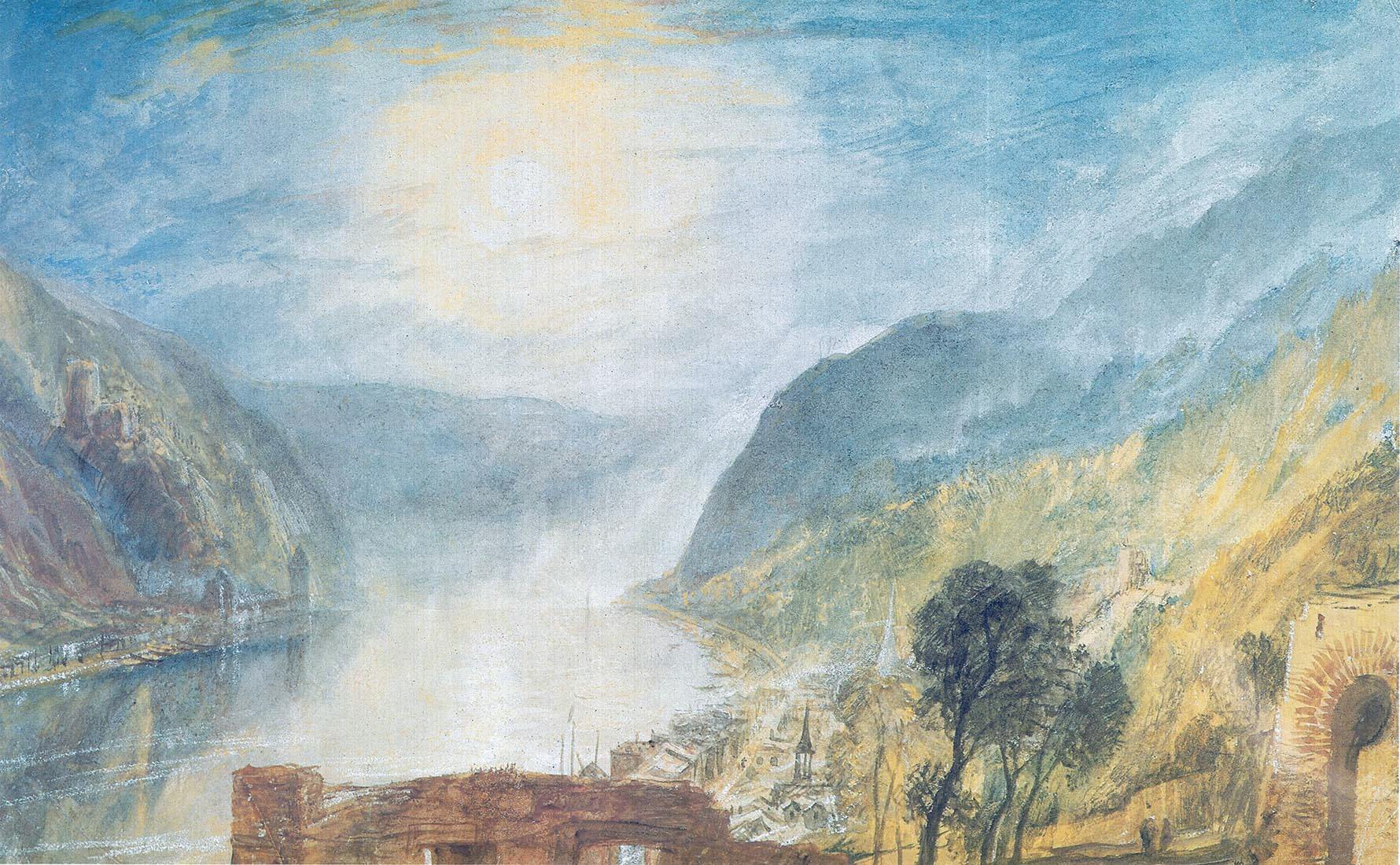 William Turner - Standort 11: Burg Rheinfels, Blick über St.Goar