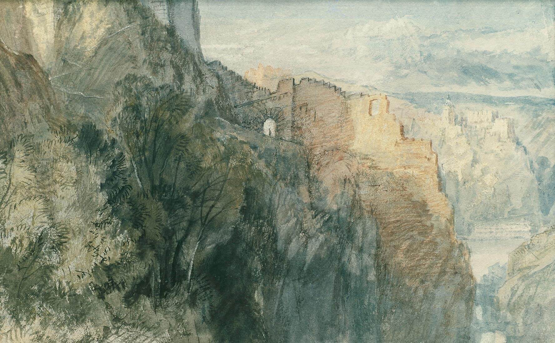 William Turner - Standort 12: Blick von Burg Katz auf Burg Rheinfels